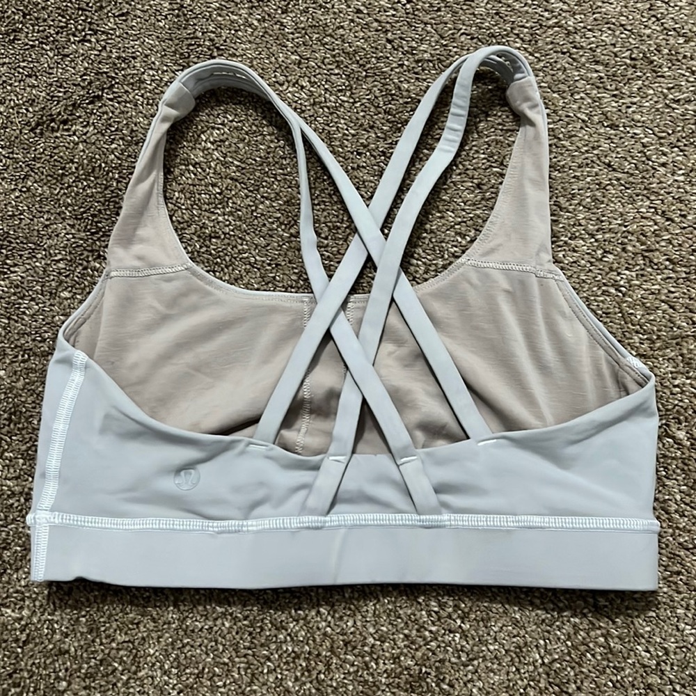 Lululemon energy bra size 6 light grey